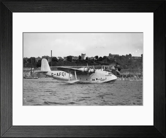 Framed Print : Short S26 G-AFCI Golden Hind Framed Print : Short S26 G-AFCI Golden Hind
