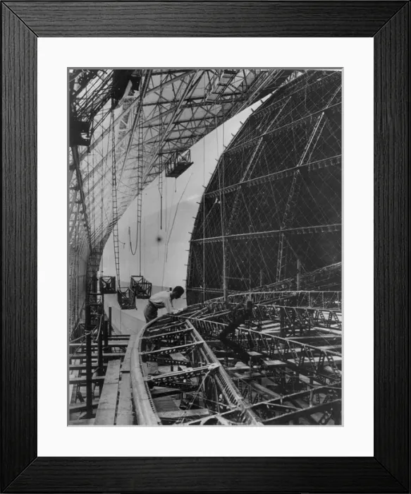 Framed Print : The Graf Zeppelin II LZ 130 during construction Framed Print : The Graf Zeppelin II LZ 130 during construction