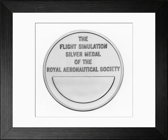 Framed Print : Royal Aeronautical Society Flight Simulation Silver Medal Framed Print : Royal Aeronautical Society Flight Simulation Silver Medal