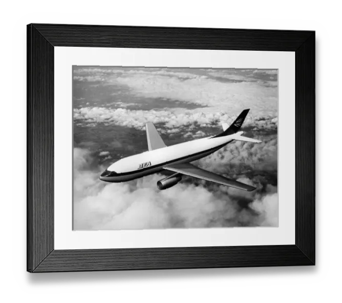 Framed Print : Model of the proposed Airbus A300 in BEA markings Framed Print : Model of the proposed Airbus A300 in BEA markings