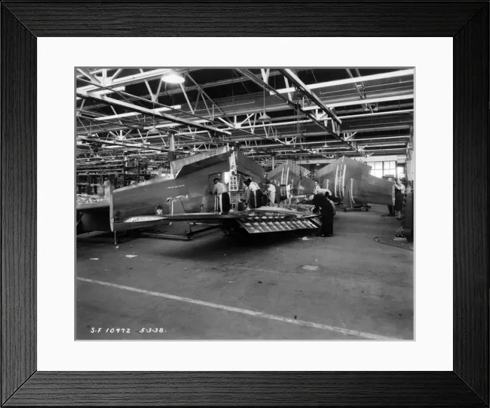 Framed Print : Curtiss Hawk 75 production at the Curtiss Wright workshop Framed Print : Curtiss Hawk 75 production at the Curtiss Wright workshop