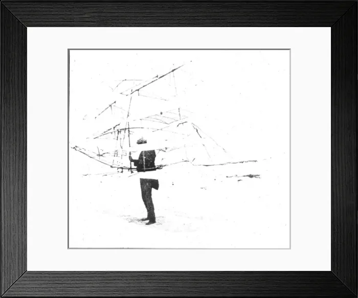 Framed Print : Chanute quadraplane glider (poor quality) Framed Print : Chanute quadraplane glider (poor quality)