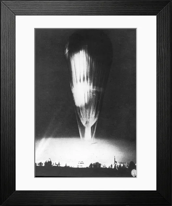 Framed Print : Piccards balloon ready for its first ascent Framed Print : Piccards balloon ready for its first ascent