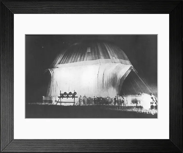 Framed Print : Piccards balloon partly inflated Framed Print : Piccards balloon partly inflated