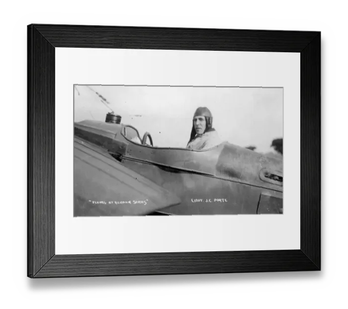 Framed Print : Lt John Cyril Porte (1884-1919) in his Deperdussin Framed Print : Lt John Cyril Porte (1884-1919) in his Deperdussin