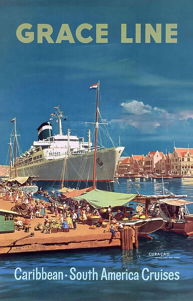 11944095. Poster, Grace Line Cruises to the Caribbean