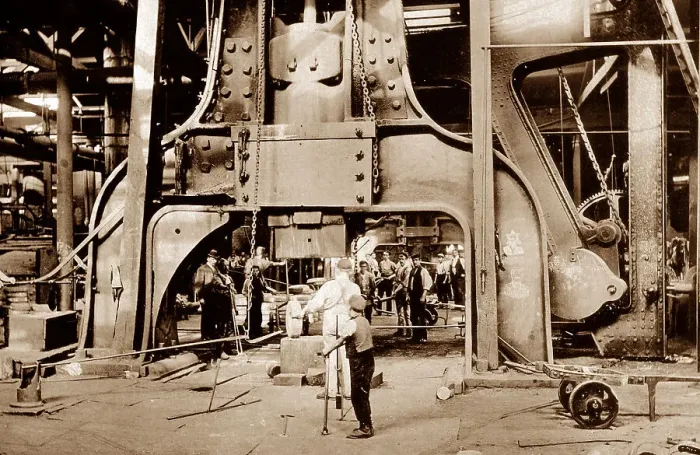 Framed Print : 12 ton hammer, Penistone steel works Framed Print : 12 ton hammer, Penistone steel works