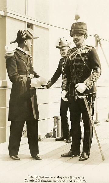 12th Earl of Airlie onboard the HMS Suffolk
