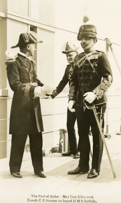 Framed Print : 12th Earl of Airlie onboard the HMS Suffolk Framed Print : 12th Earl of Airlie onboard the HMS Suffolk