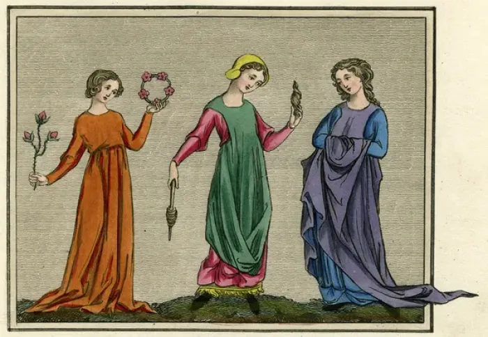 Framed Print : 13th century young women Framed Print : 13th century young women