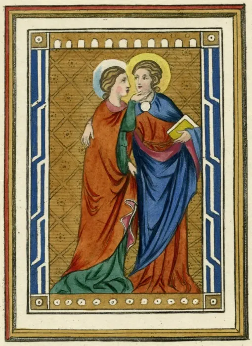 Framed Print : 13th century young women Framed Print : 13th century young women
