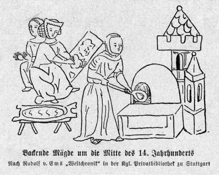 Framed Print : 14th Century Baking Framed Print : 14th Century Baking