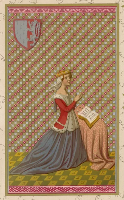 Framed Print : 14th century Noblewoman Framed Print : 14th century Noblewoman