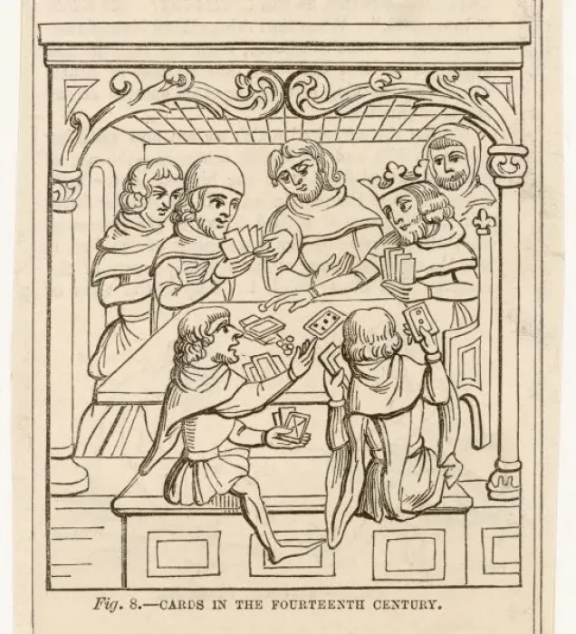 Framed Print : 14Thc Card-Playing Framed Print : 14Thc Card-Playing