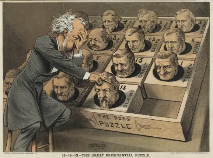 Framed Print : 15 - 14 - 13. The great presidential puzzle Framed Print : 15 - 14 - 13. The great presidential puzzle