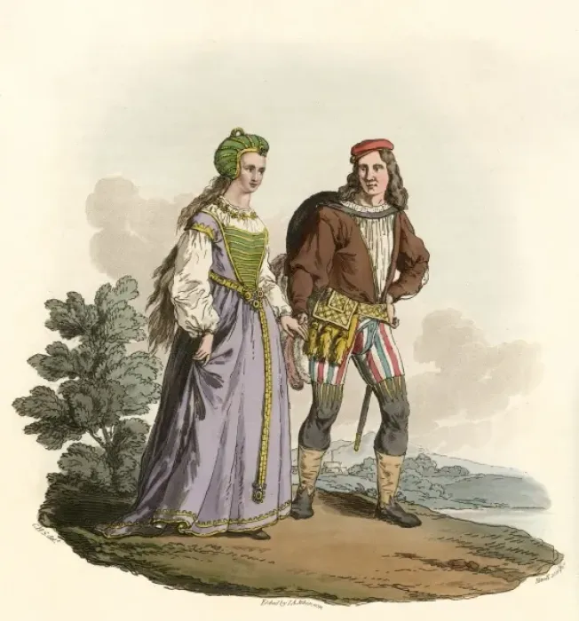 Framed Print : 15th Century Couple Framed Print : 15th Century Couple