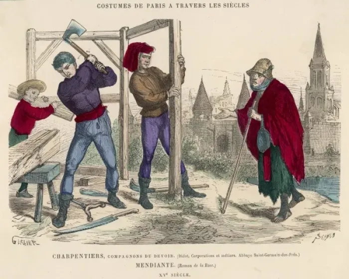 Framed Print : 15th Century Workpeople Framed Print : 15th Century Workpeople