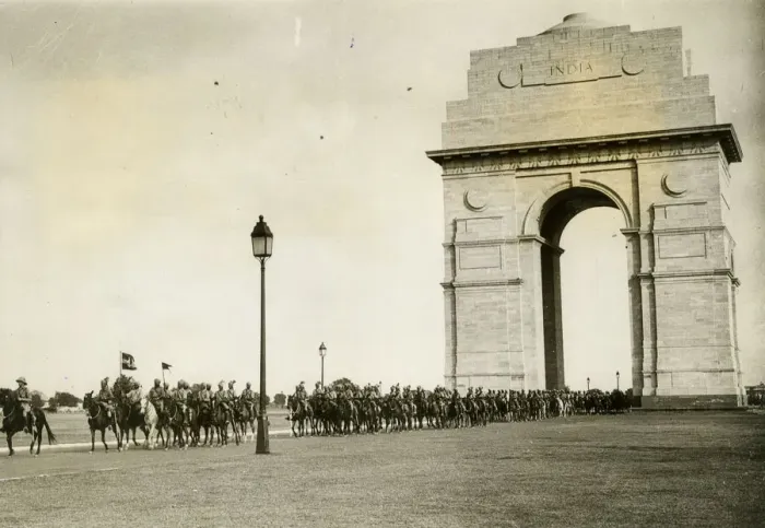 Framed Print : 15th Lancers parade, Memorial Arch, Delhi, India Framed Print : 15th Lancers parade, Memorial Arch, Delhi, India