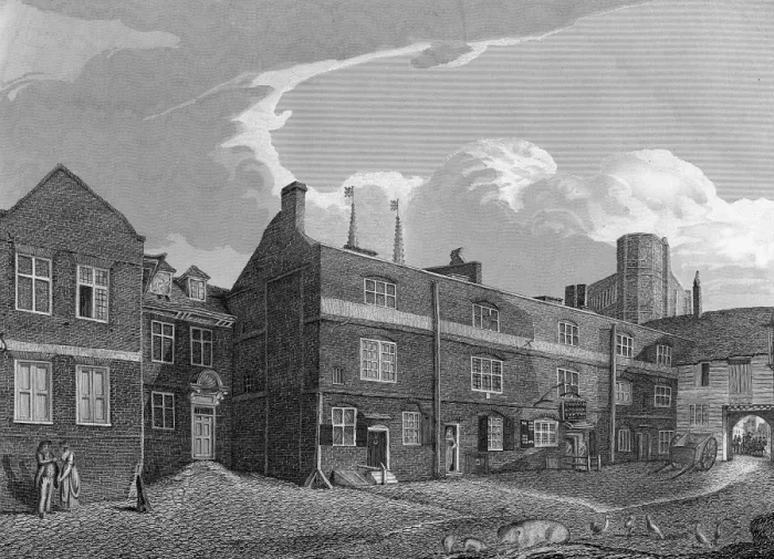 Framed Print : 16 / 17th C. London Street Framed Print : 16 / 17th C. London Street