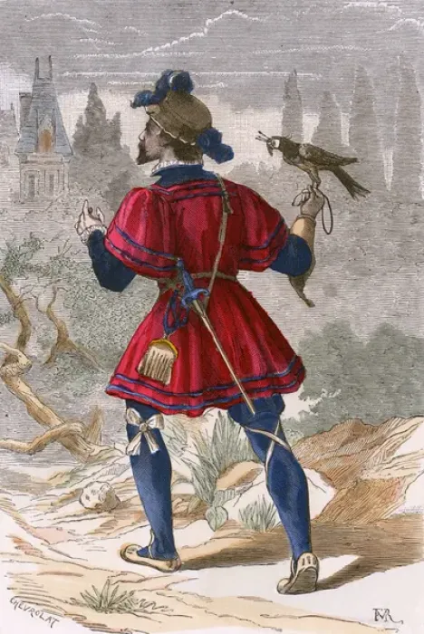 Framed Print : 16th Century Falconer Framed Print : 16th Century Falconer