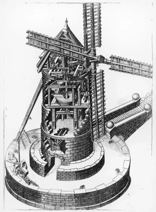 Framed Print : 16th Century Windmill Framed Print : 16th Century Windmill