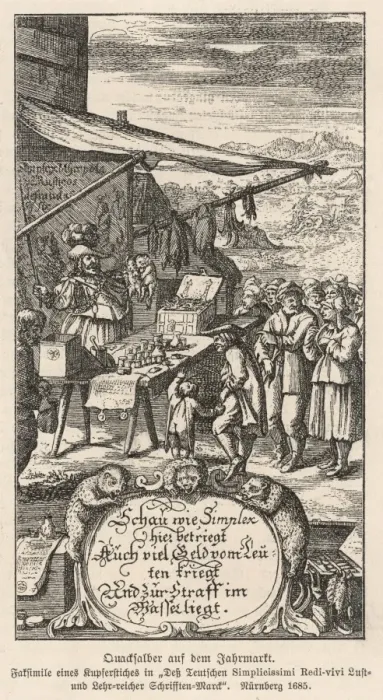 Framed Print : 17C Quack in Germany Framed Print : 17C Quack in Germany