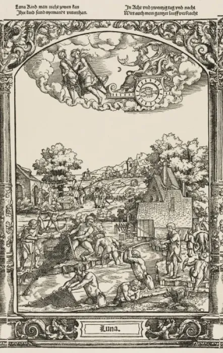 Framed Print : 17C River Fishing Etc Framed Print : 17C River Fishing Etc