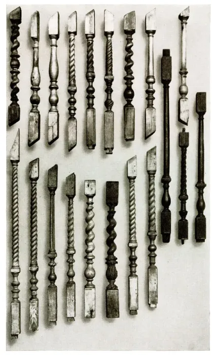 Framed Print : 17th and 18th century balusters Framed Print : 17th and 18th century balusters
