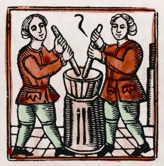 Framed Print : 17th century Apothecaries Framed Print : 17th century Apothecaries