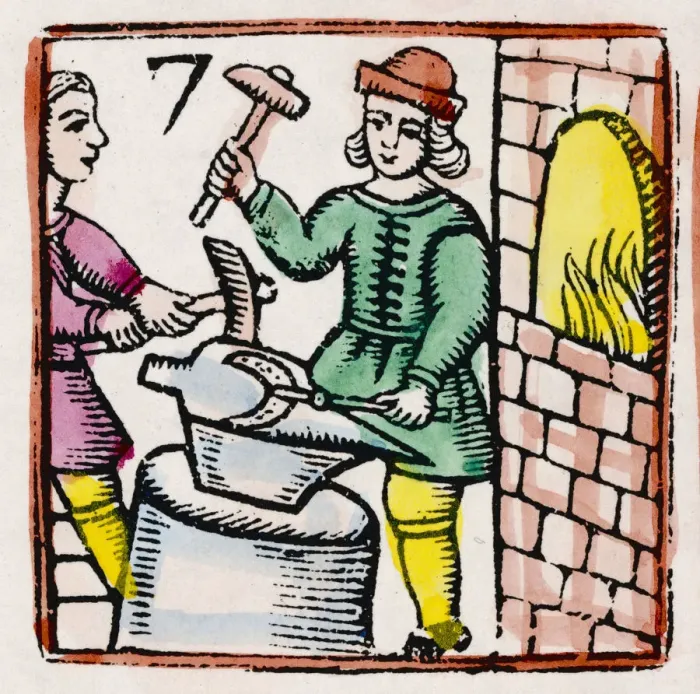 Framed Print : 17th century Blacksmith Framed Print : 17th century Blacksmith