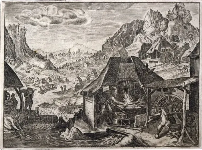 Framed Print : 17th Century Smithy Framed Print : 17th Century Smithy