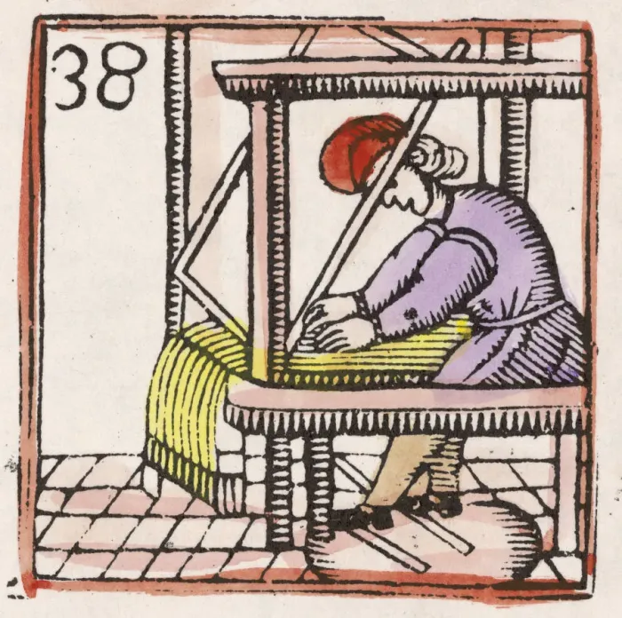 Framed Print : 17th century Weaver Framed Print : 17th century Weaver