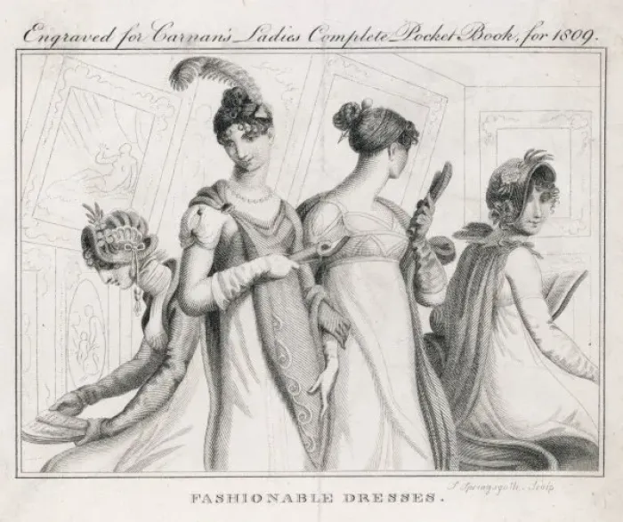 Framed Print : 1809 Ladies in a Gallery Framed Print : 1809 Ladies in a Gallery