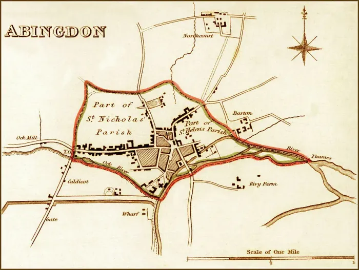 Framed Print : 1832 Victorian Map of Abingdon Framed Print : 1832 Victorian Map of Abingdon