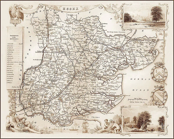 1840s Victorian Map of Essex
