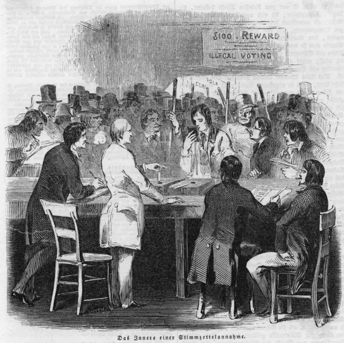 Framed Print : 1845 NY Election Vote Framed Print : 1845 NY Election Vote