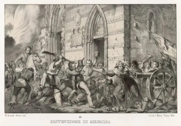 Framed Print : 1848 / Destruction / Messina Framed Print : 1848 / Destruction / Messina