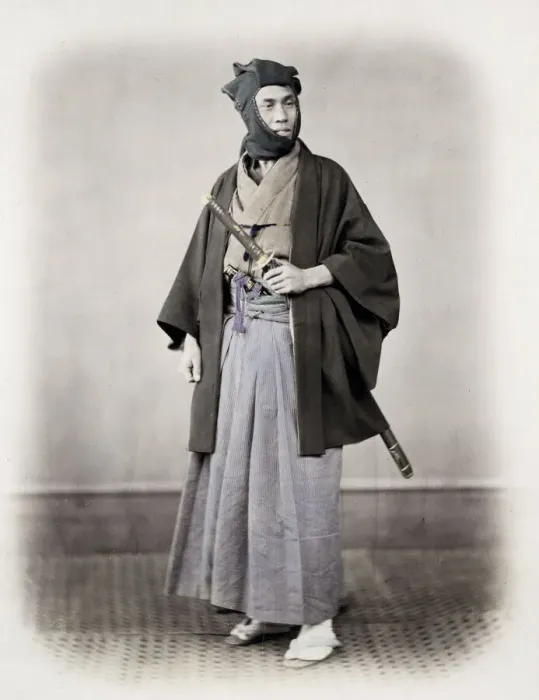Framed Print : 1860s Japan - portrait of a man in winter clothing Felice or Felix Beato Framed Print : 1860s Japan - portrait of a man in winter clothing Felice or Felix Beato