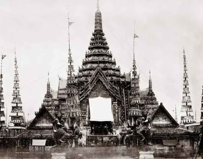 Framed Print : 1861 Siam Thailand cremation Queen Debrasindra Framed Print : 1861 Siam Thailand cremation Queen Debrasindra