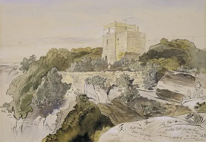 Framed Print : Malta (1866). Lear, Edward 1812 - 1888. Date: 1866