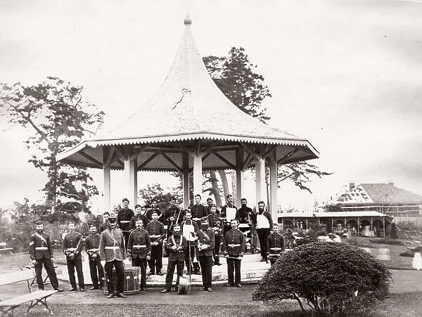1871 Japan - the bandstand in the park Yokohama - from The Far East magazine