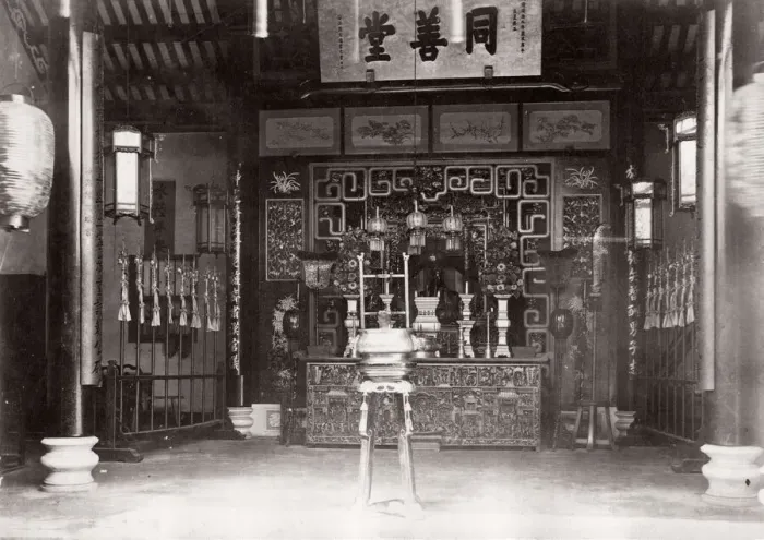 Framed Print : 1871 Japan - interior of the Chinese Buddhist temple Yokohama - from The Far East Framed Print : 1871 Japan - interior of the Chinese Buddhist temple Yokohama - from The Far East