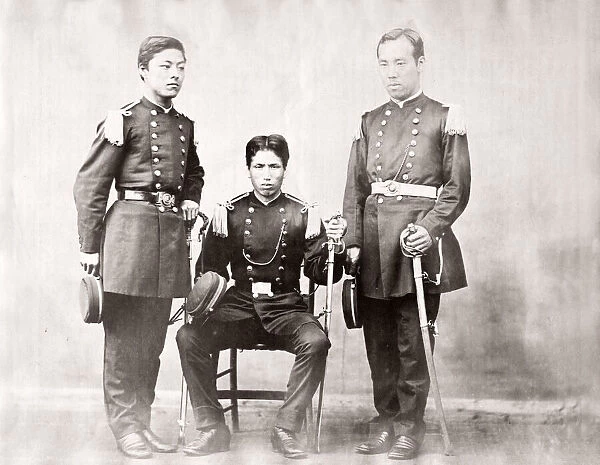 1871 Japan - officers of the new police Yokohama - from The Far East magazine