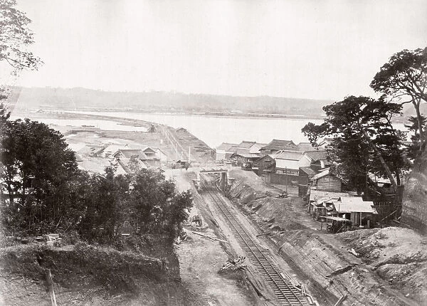 1871 Japan - the railway at Kanagawa Noge, - from The Far East magazine