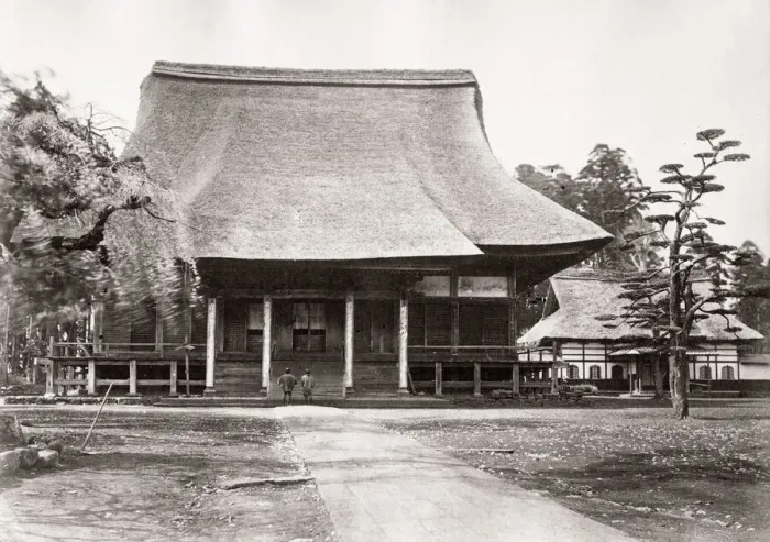 Framed Print : 1871 Japan - Taima temple near Tana - from The Far East magazine Framed Print : 1871 Japan - Taima temple near Tana - from The Far East magazine