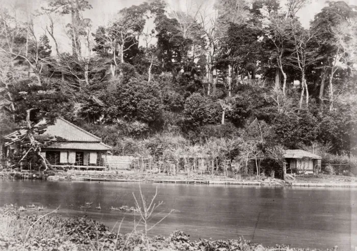 Framed Print : 1871 Japan - view on the moat Yedo, Tokyo - from The Far East magazine Framed Print : 1871 Japan - view on the moat Yedo, Tokyo - from The Far East magazine
