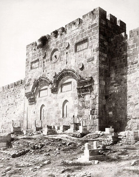 1880s Jerusalem - Gate of Christs entry - Porte Doree