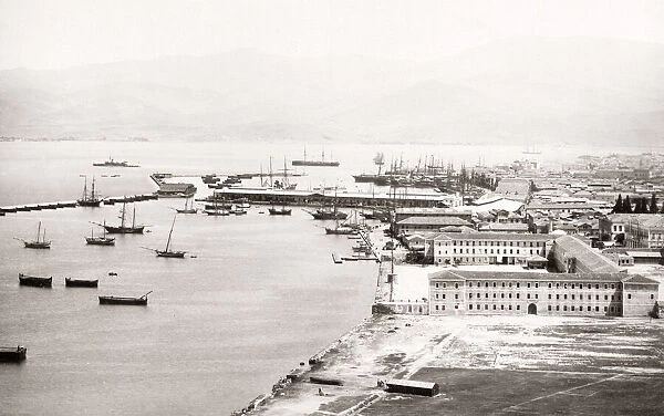 1880s - view of the Harbour at Smyrna (Izmir) Turkey