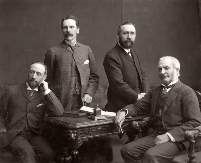 Framed Print : 1889 photograph - RMS Teutonic - from an album of images relating to the launch of Framed Print : 1889 photograph - RMS Teutonic - from an album of images relating to the launch of