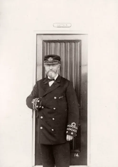 Framed Print : 1889 photograph - RMS Teutonic - from an album of images relating to the launch of Framed Print : 1889 photograph - RMS Teutonic - from an album of images relating to the launch of